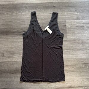 Laundry by Design Dark Gray V-Neck Tank Top